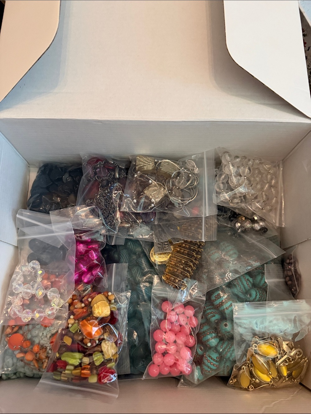 Assorted Jewelry Findings and Beads - Multicolor Mix